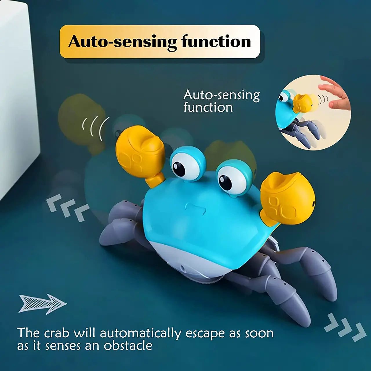 Juguete Cangrejo con Sensor Inteligente y Batería Recargable