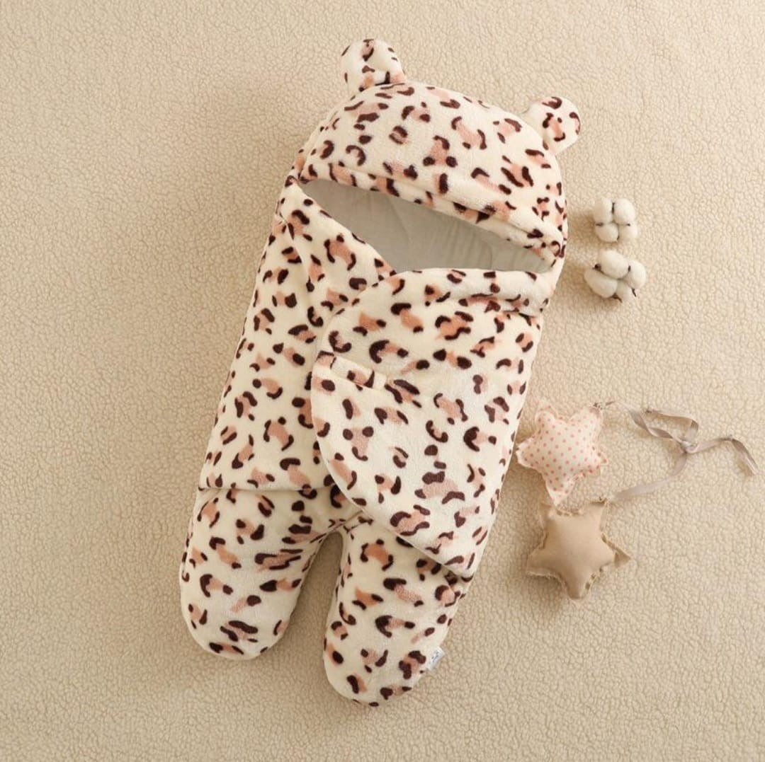 Saquitos Plush con Orejitas Animal Print