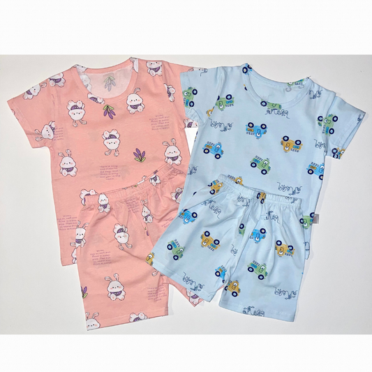 Pijamas de Verano para Bebés y Niños Short y Polera Diseños "SURTIDOS" Tallas 1-2-3 Años