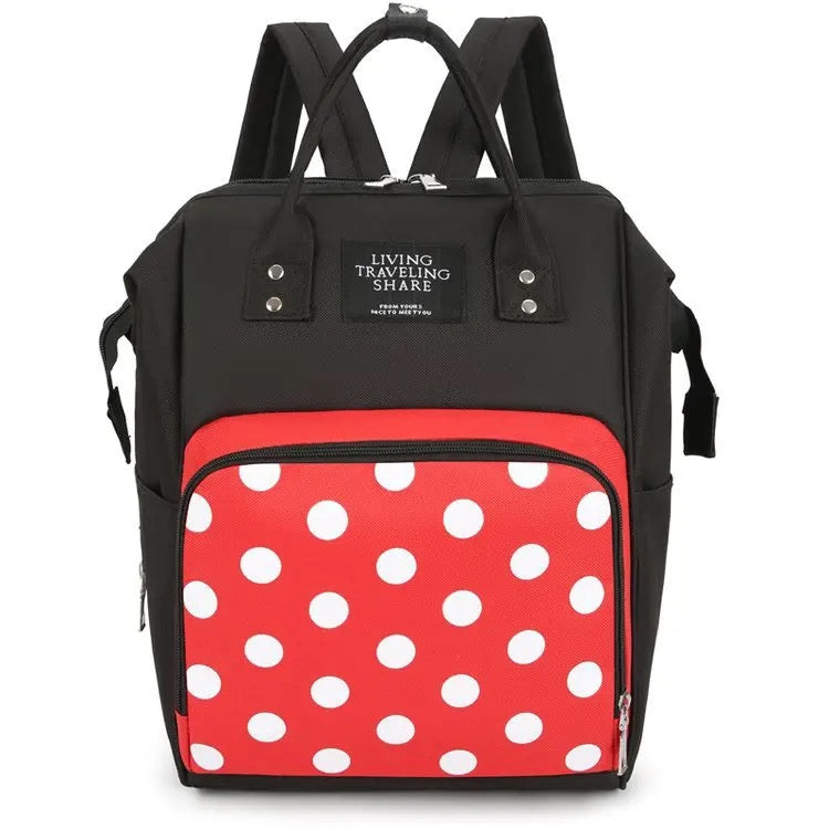 Mochila Maternal con Bolsillos Amplios Estilo Minnie