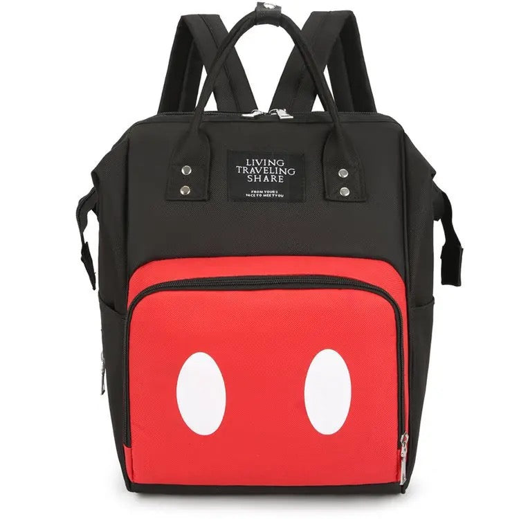 Mochila Maternal con Bolsillos Amplios Estilo Mickey