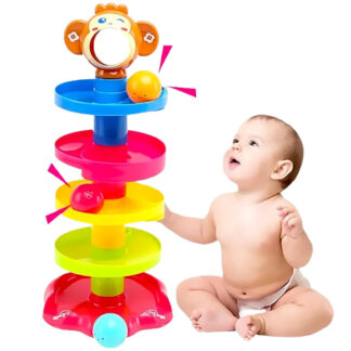 Juguete Pelota Giratoria Torre Espiral para Bebé | Estimulación Temprana