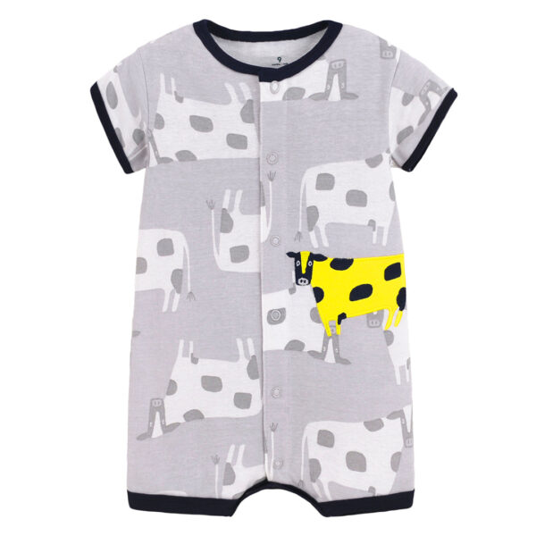 Enteritos para Bebés Niños 100% Algodón Gris Vaquita 6 meses