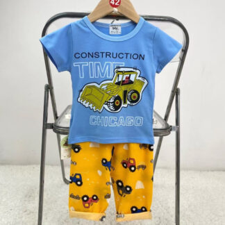 Pijama Niño Tractor 100% Algodón Polera + Pantalón | Talla 1