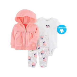 Conjunto Buzo Bebé Niña Frutilla 3 Piezas 100% Algodón | Remate