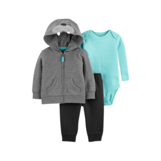 Conjunto Buzo Bebé Niño Foca 3 Piezas 100% Algodón | Remate