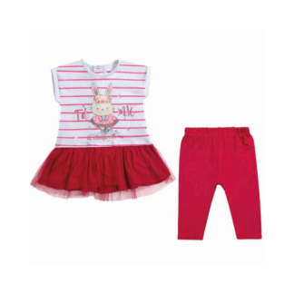 Conjunto Bebé Niña Conejita con Tutú 2 Piezas 100% Algodón | Remate