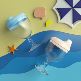 Vaso Antiderrame en Forma de Copa 150 ml | Niño y Niña