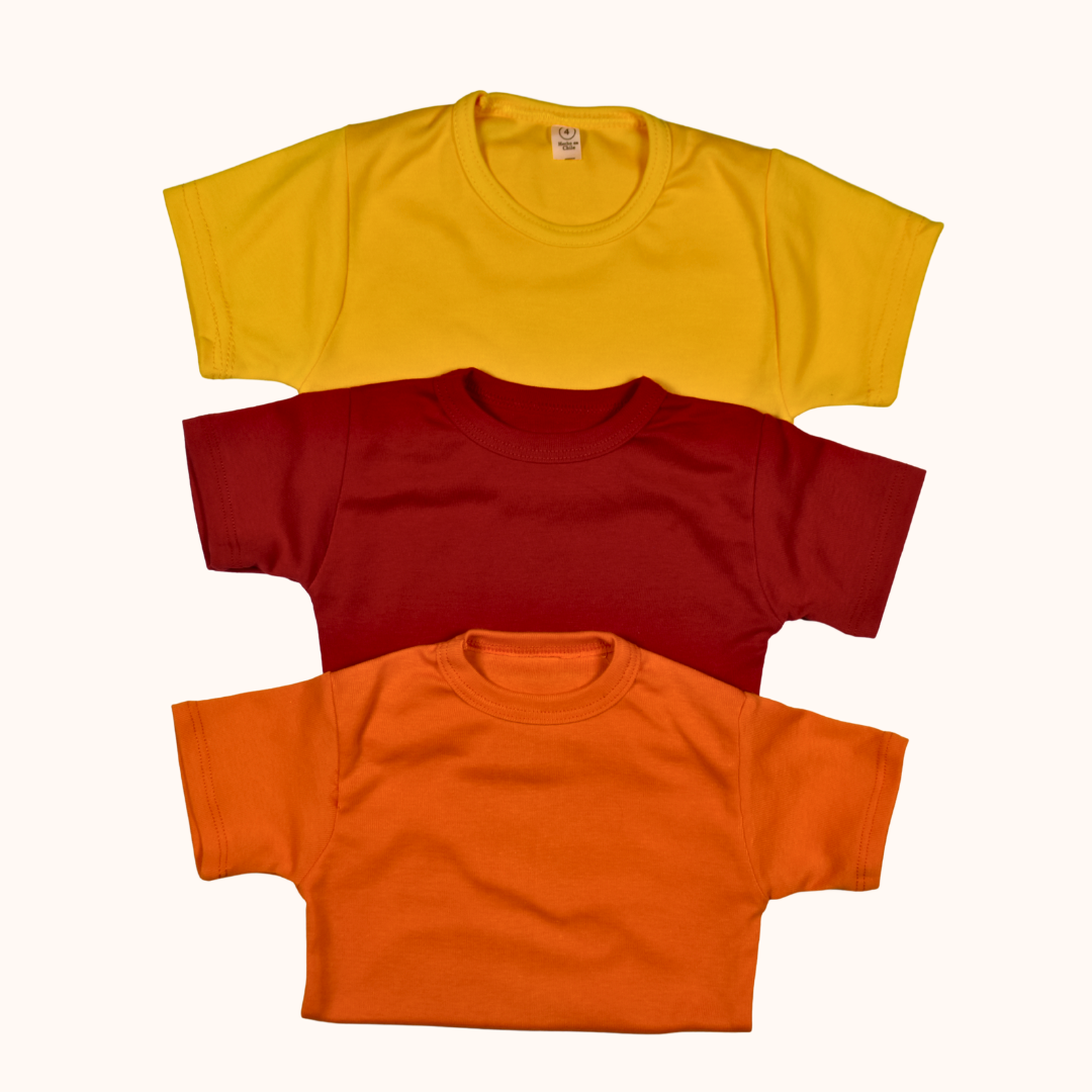 Polera Manga Corta Niño Niña 100% Algodón | REMATE Últimas - Imagen 10