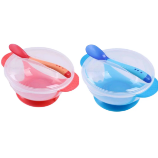 Bowl Infantil con Ventosa y Cuchara | 2 Colores | Remate