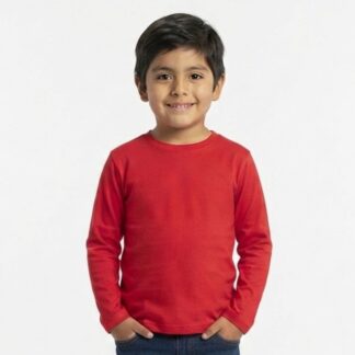 Camiseta Manga Larga Niño Niña 100% Algodón | Tallas 2 a 12