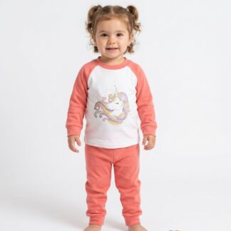 Pijama Piel de Durazno Infantil – Unicornios 3 Colores (1–4 Años)