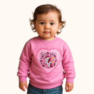 Polerón Algodón Afranelado Niña Unicornio | Suave y Cómodo