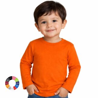 Camiseta Manga Larga Niño Niña 100% Algodón Nacional | Tallas 2 a 6