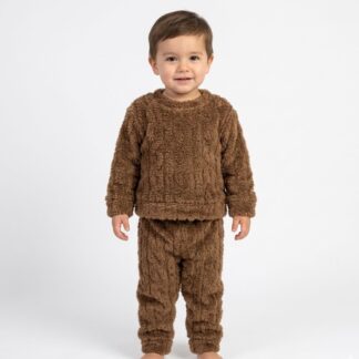 Pijama Peludito Niño Plush | Conjunto Abrigado 2 Piezas | 2 a 5 años