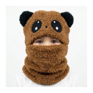 Gorro Peludo Infantil 3 en 1 Oso – Cubre Cabeza, Cuello y Boca | 1 a 4 Años