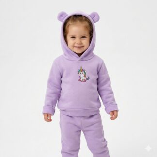 Buzo Polar Niña con Capucha | Plush Abrigado Remate