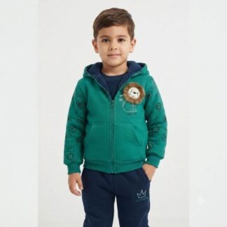 Buzo Polar Niño 3 Piezas con Capucha | León 3D Remate