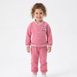 Buzo de Algodón Niña Estilo Universitario | Tallas 1 a 4 Años | Remate $3.990