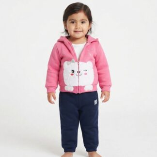 Conjunto 3 Piezas Niña Algodón con Capucha – Remate