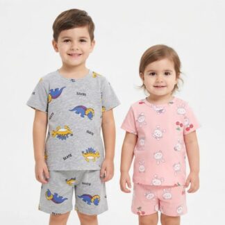 Pijamas Infantiles 100% Algodón Polera y Short Diseños SURTIDOS Talla 1 a 6