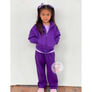 Conjunto Polerón Crop y Pantalón Palazo Niña Algodón 4-16