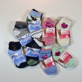 Calcetines cortos Bambú delgado, Pack 6 y 12 pares Surtidos | Tallas 2–4 y 4–6