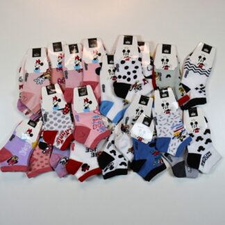 Calcetines Cortos de Algodón, Personajes Disney Pack 6 y 12 pares Surtidos | Tallas 2–4 y 4–6