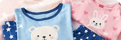 Pijamas de algodón para niño y niña