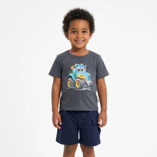 Conjunto de verano para niño Camión: polera y short de algodón