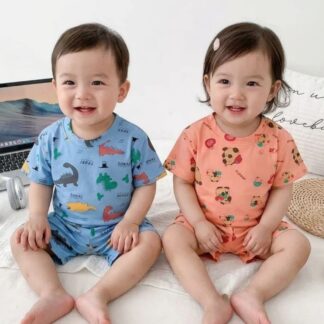Pijama de verano de algodón para niño y niña | Liquidación