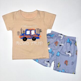 Pijama Niño Auto 100% Algodón Polera + Short | Talla 1